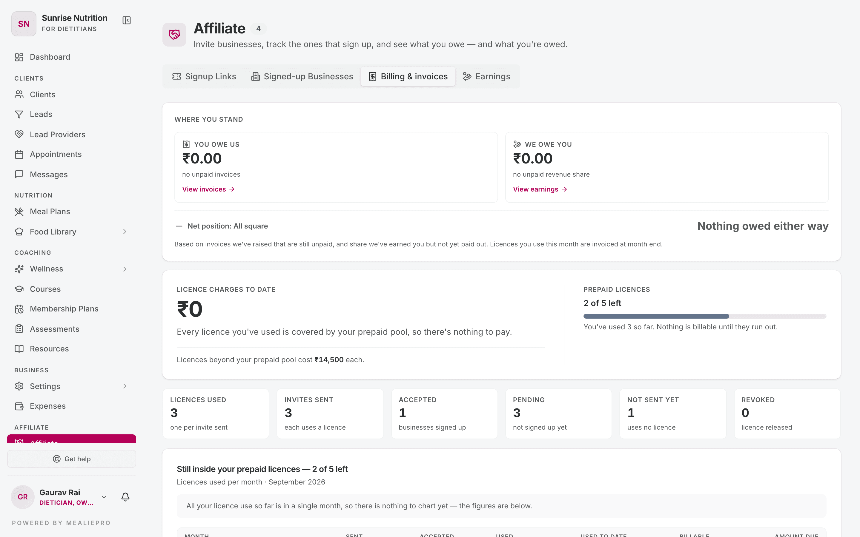 Billing & invoices