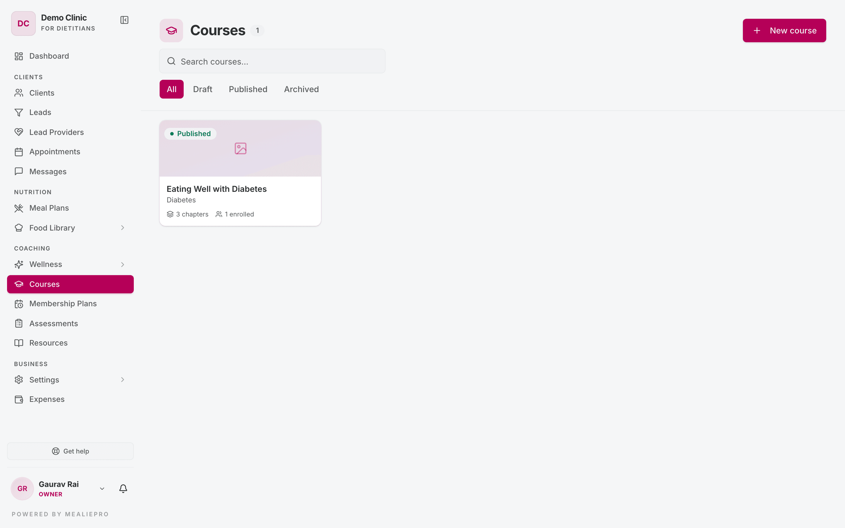 Courses library