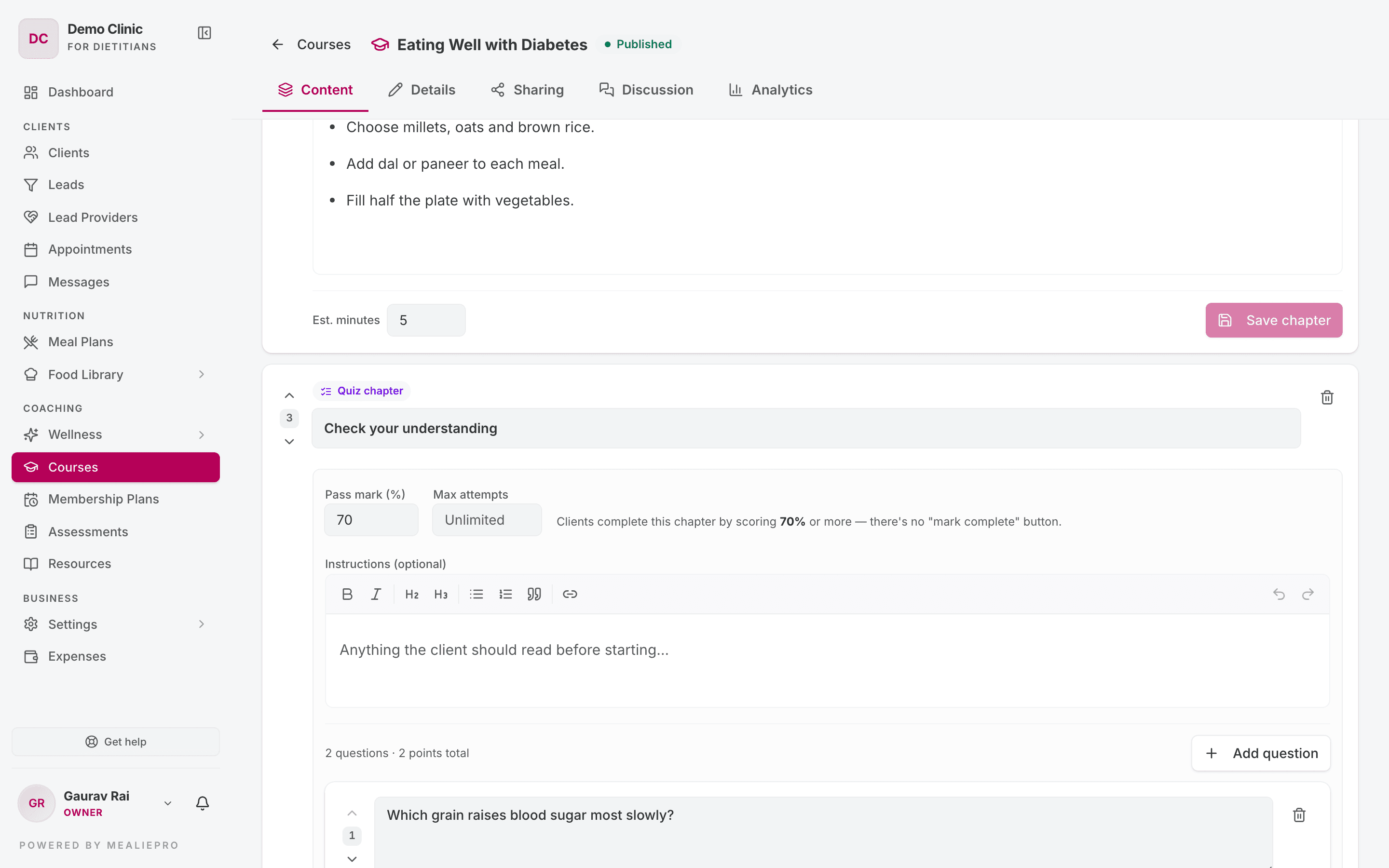 Quiz editor