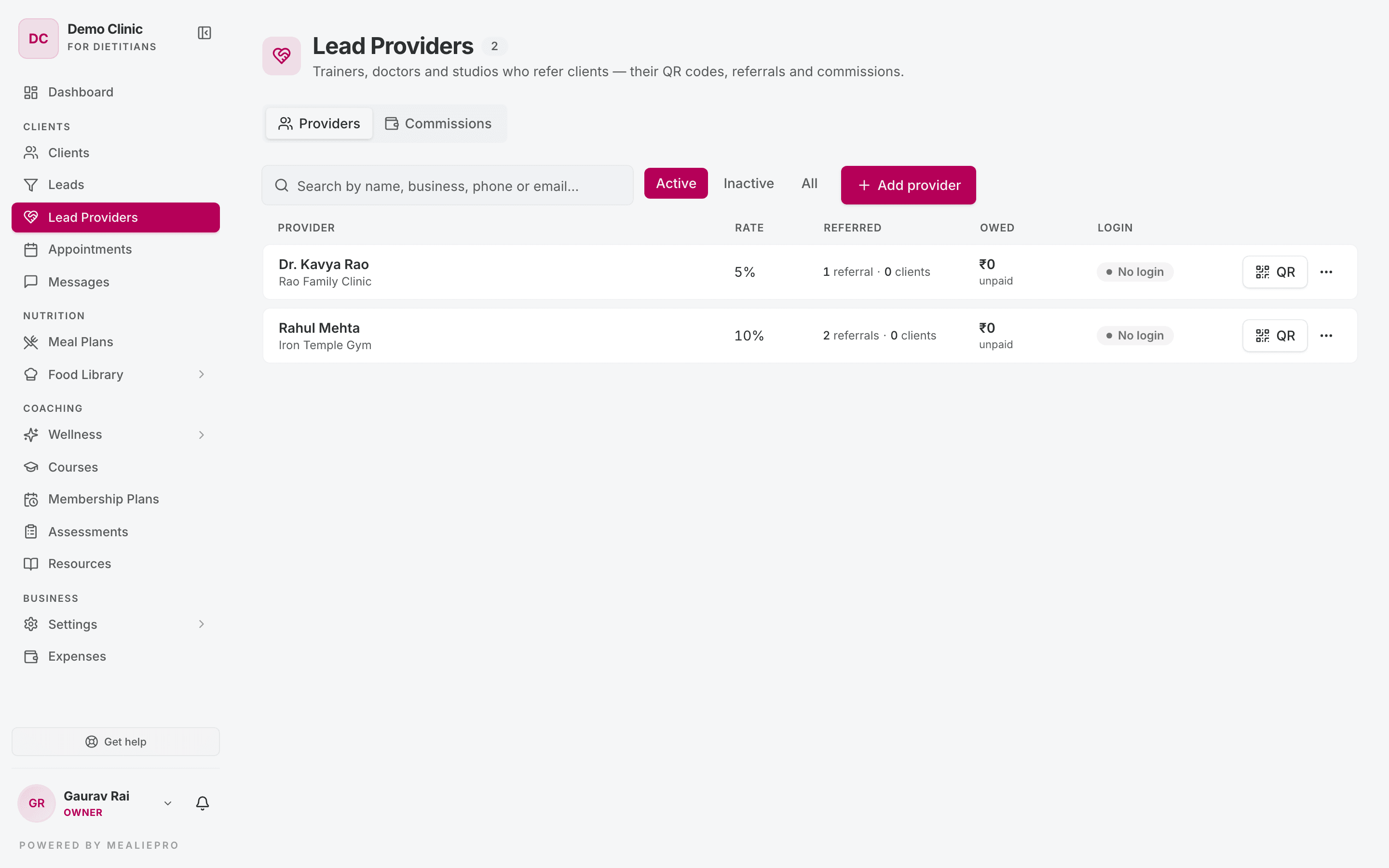 Lead Providers