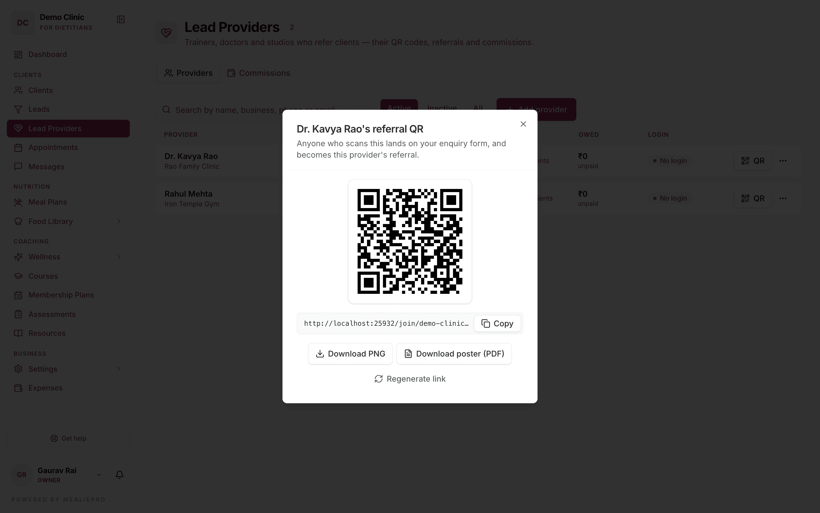 Referral QR code