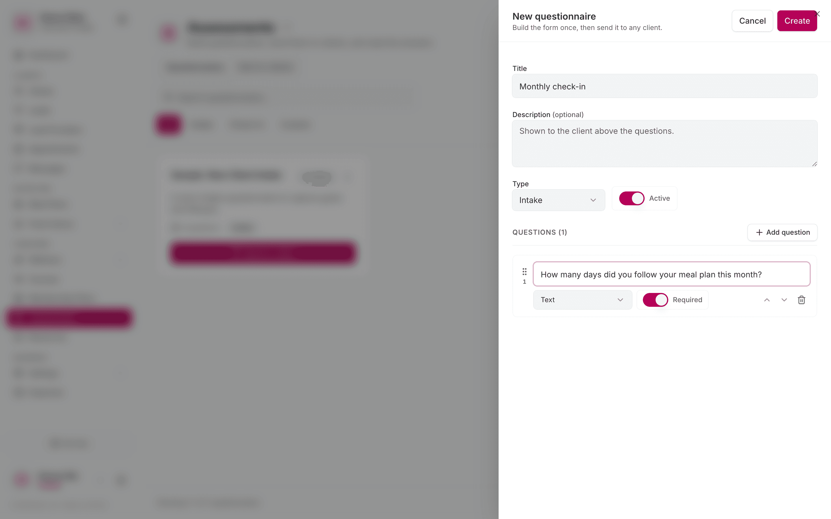 Questionnaire editor