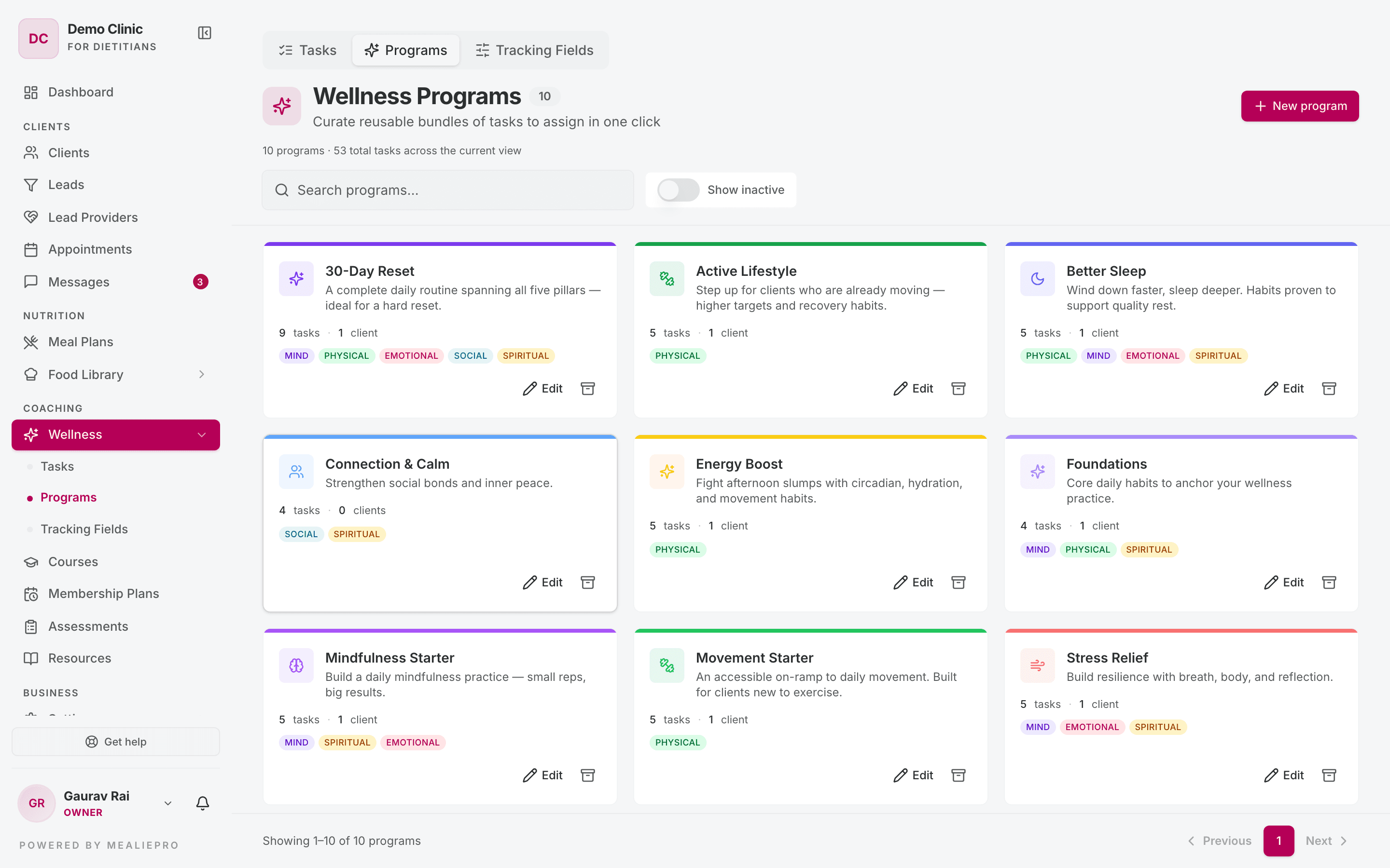Wellness programs